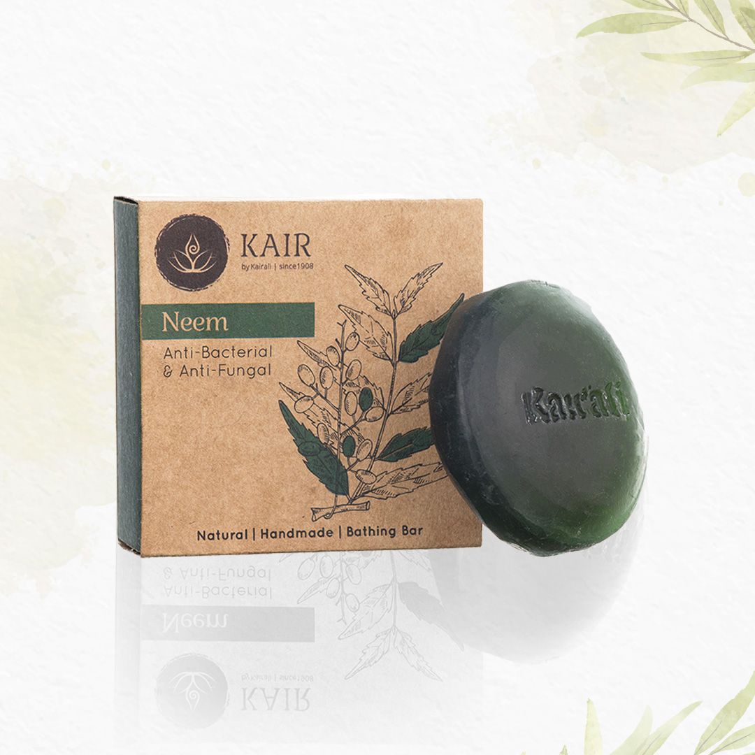 Neem Herbal Soap - Antifungal & Antibacterial Soap for Skin Protection & Skin Problems - Kairali Ayurvedic Products
