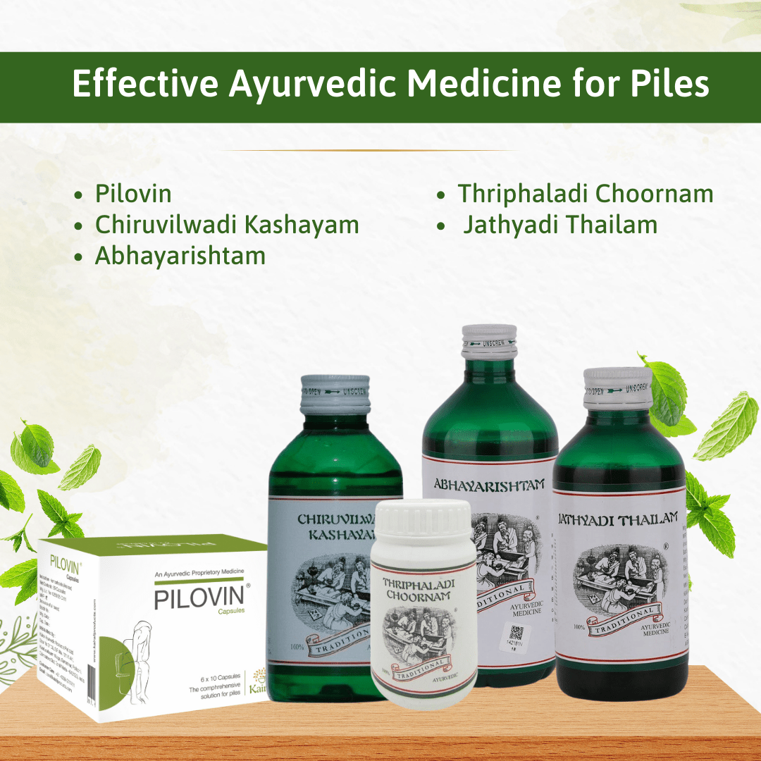 Hemorrhoids & Piles Treatment Kit - Safe & Effective Ayurvedic Solution for Piles Care - Kairali Ayurvedic Products