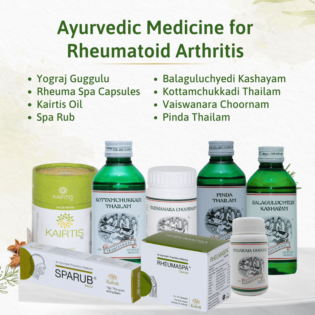 Rheumatoid Arthritis Treatment Kit - Ayurvedic Relief for Joint Pain, Inflammation & Stiffness - Kairali Ayurvedic Products