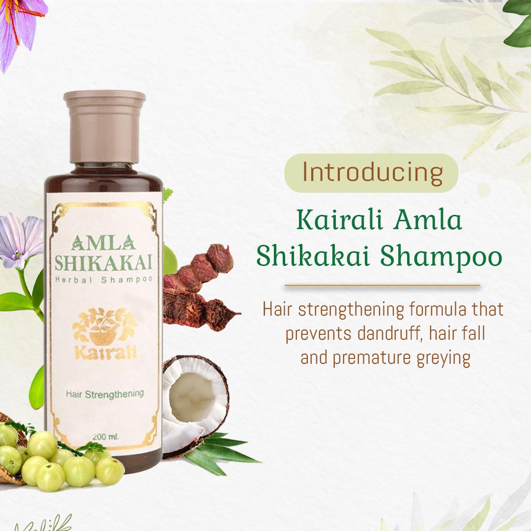 Herbal Hair Strengthening Shampoo - Restore, Nourish & Strengthen Your Hair - Kairali Ayurvedic Products