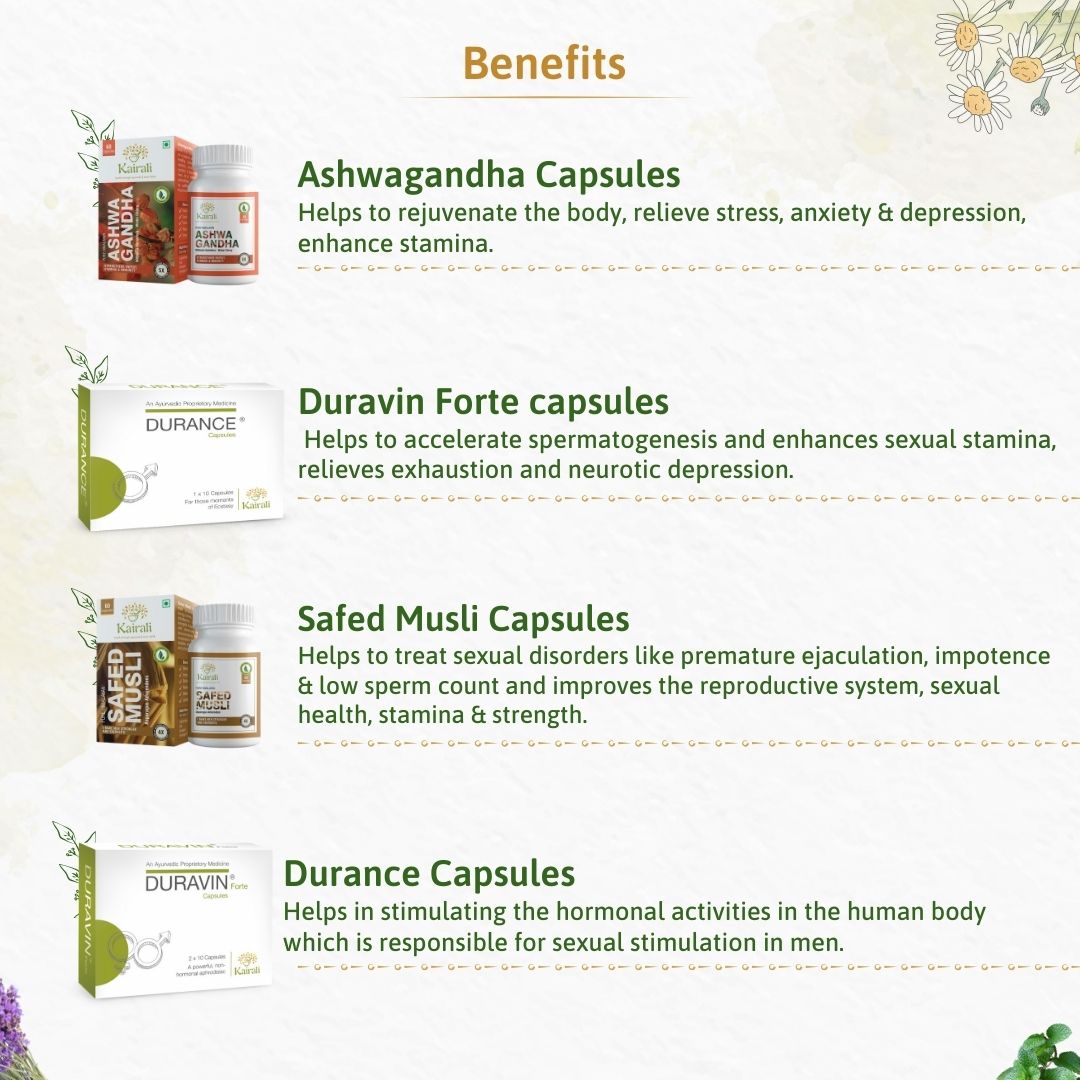 Ayurvedic Treatment for Premature Ejaculation & Erectile Dysfunction - Enhance Stamina & Performance Naturally - Kairali Ayurvedic Products