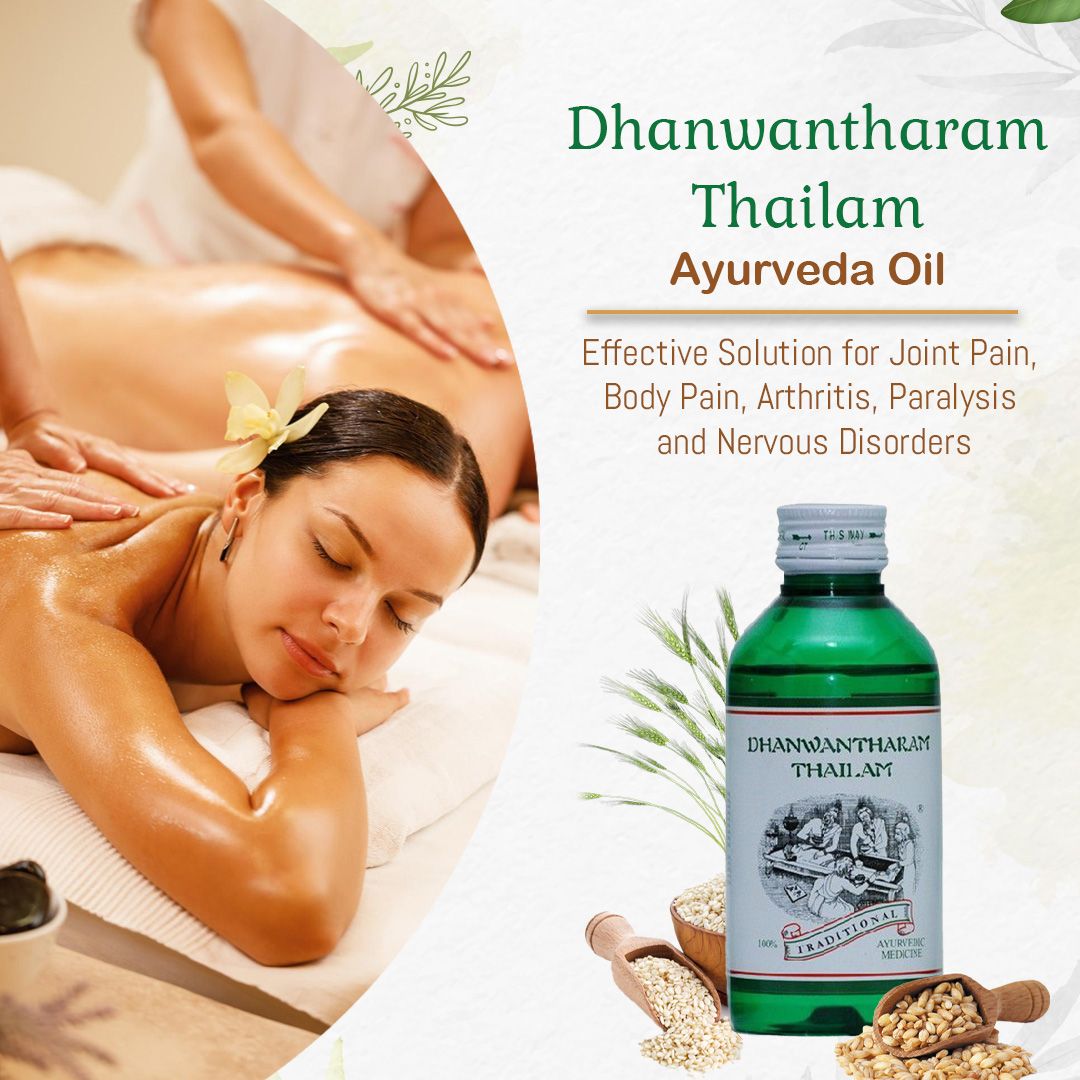 Ayurvedic Therapeutic Oil for Joint Pain, Swelling, Rheumatism & Nervous Disorders - Kairali Ayurvedic Products