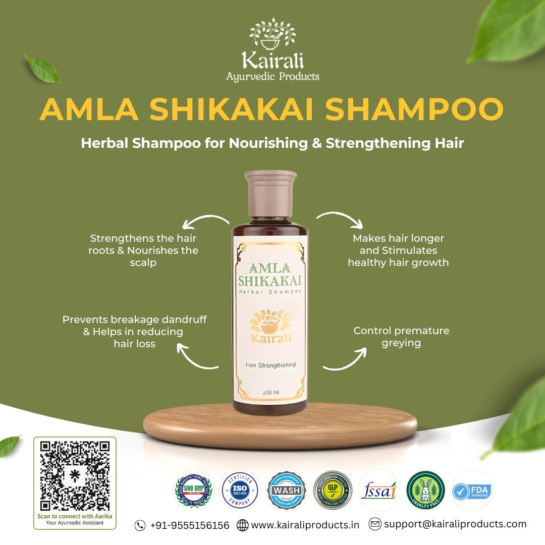 Herbal Hair Strengthening Shampoo - Restore, Nourish & Strengthen Your Hair - Kairali Ayurvedic Products