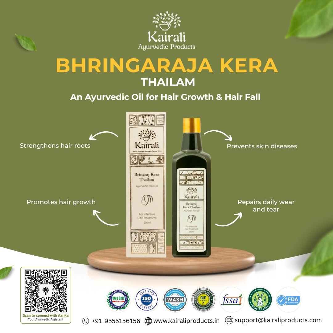 Best Ayurvedic Hair Oil for Hair Growth & Hair Fall Prevention - Kairali Ayurvedic Products