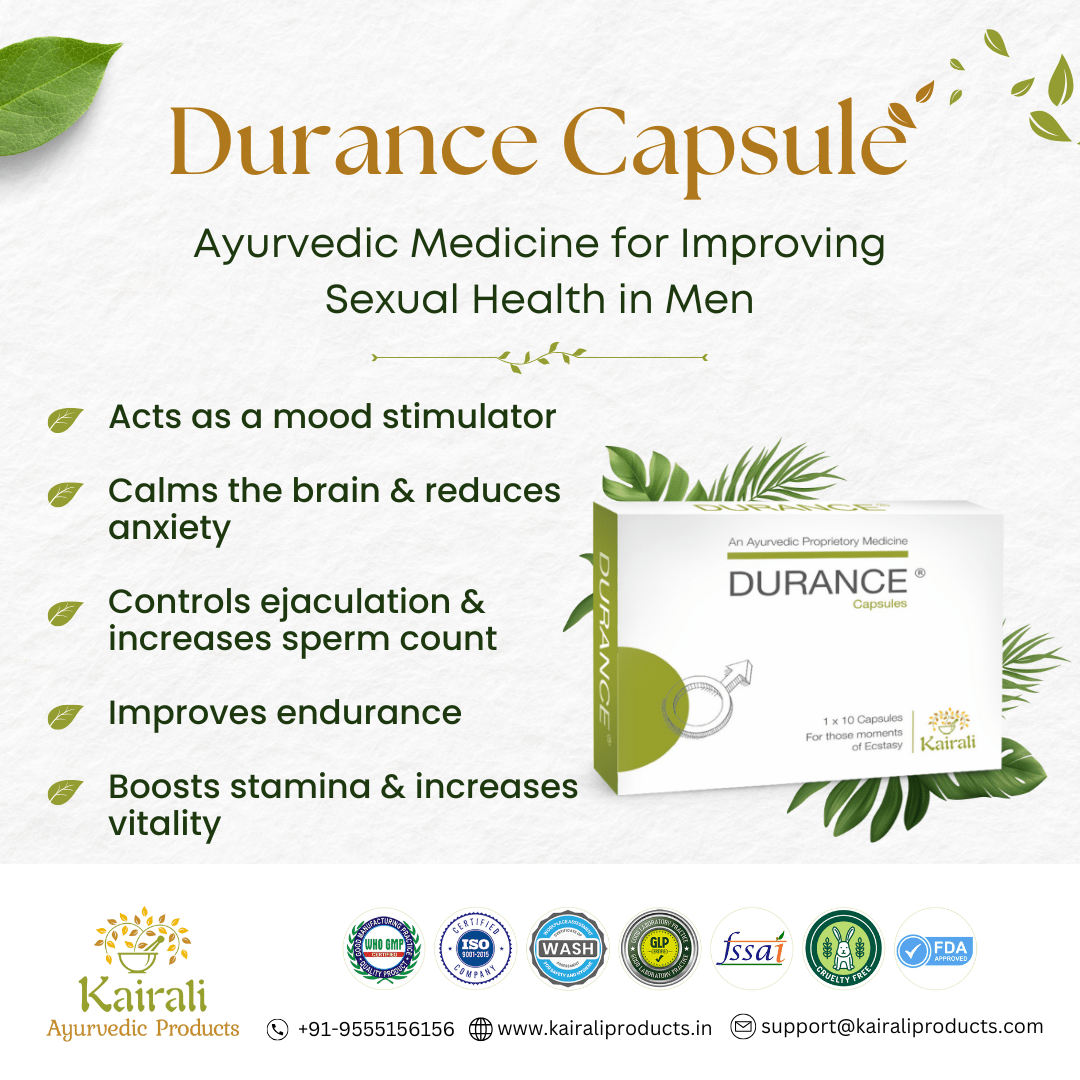Ayurvedic Medicine for Men's Sexual Health & Vitality - Best Solution for ED & Premature Ejaculation - Kairali Ayurvedic Products