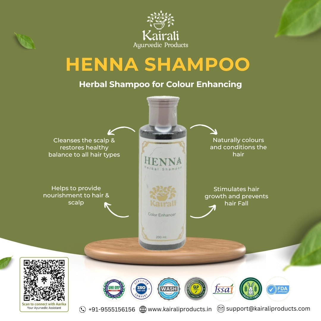 Revive Natural Shine & Color with Herbal Shampoo for Color Enhancing and Hair Growth - Kairali Ayurvedic Products