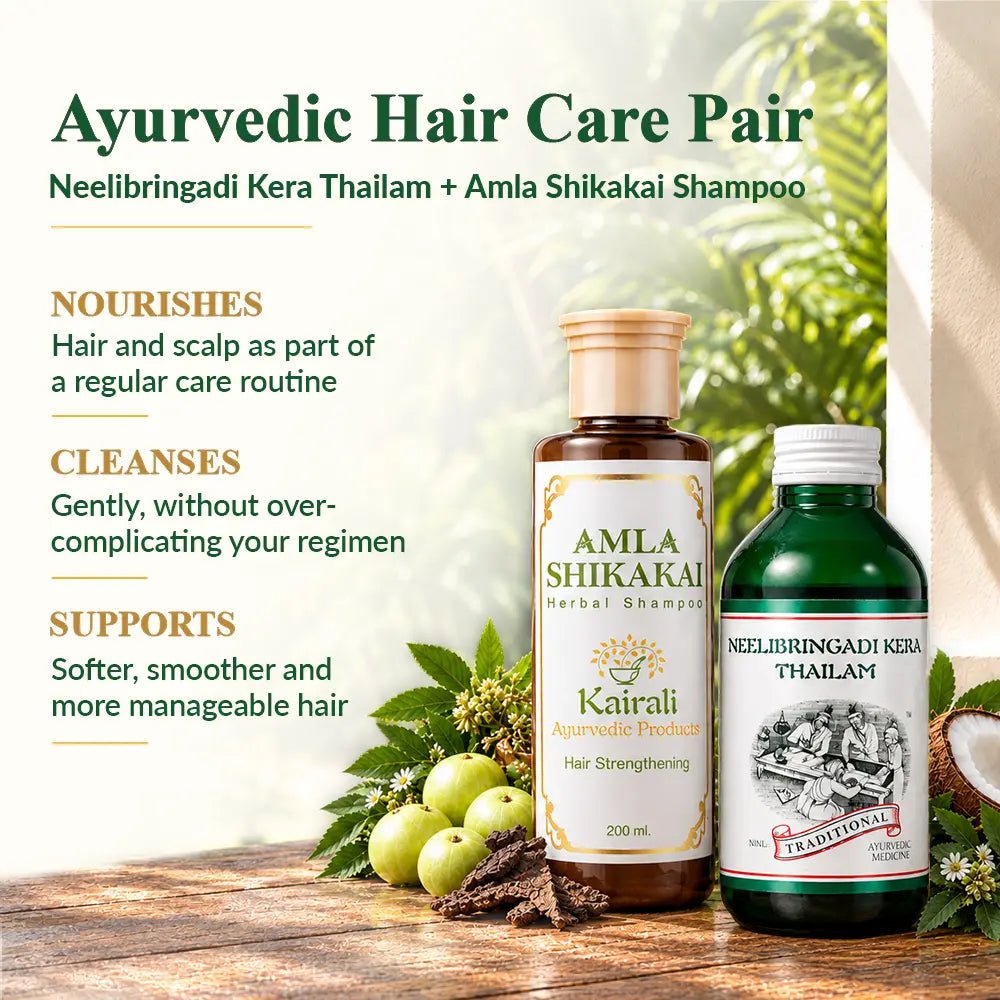 Neelibringadi Oil & Amla Shikakai Hair Care Kit - Kairali Ayurvedic Products Private Limited