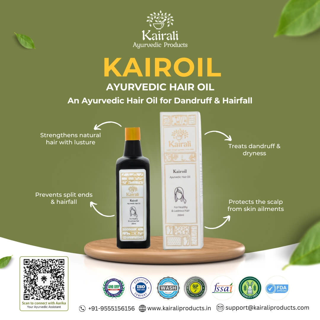 Best Ayurvedic Hair Treatment Oil – Controls Hair Fall & Eliminates Dandruff Naturally - Kairali Ayurvedic Products