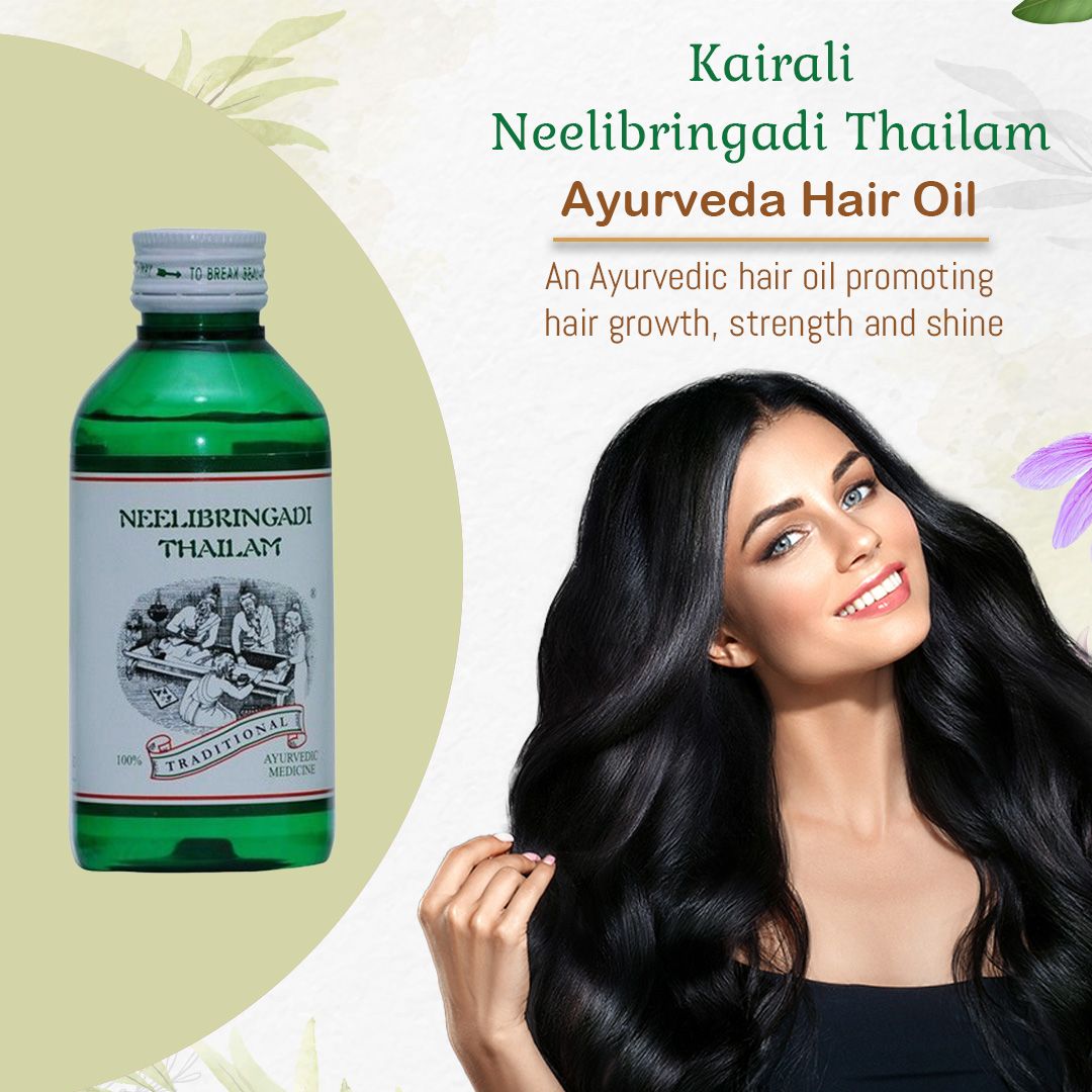 Best Ayurvedic Hair Oil for Hair Growth, Hair Fall Control, Premature Greying, Dry & Damaged Hair - Kairali Ayurvedic Products