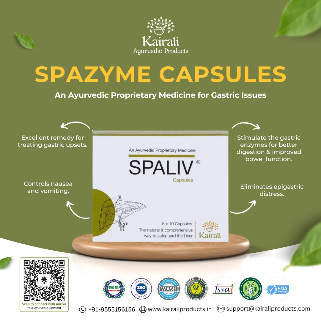 Spazyme Capsules - Ayurvedic Medicine for Gas, Acidity and Indigestion