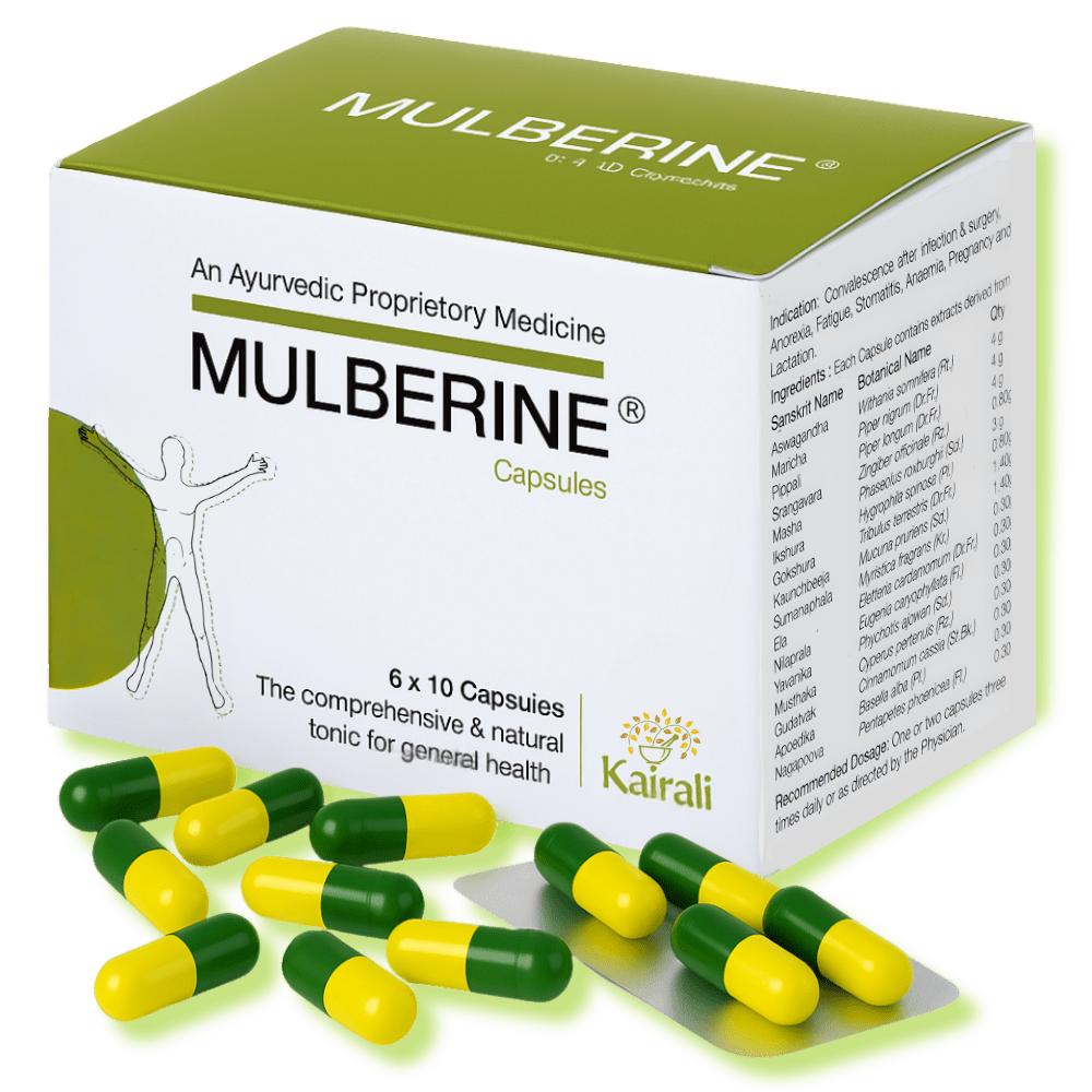 Mulberine Capsules – Ayurvedic Multivitamin Health Supplement Capsule - Kairali Ayurvedic Products Private Limited