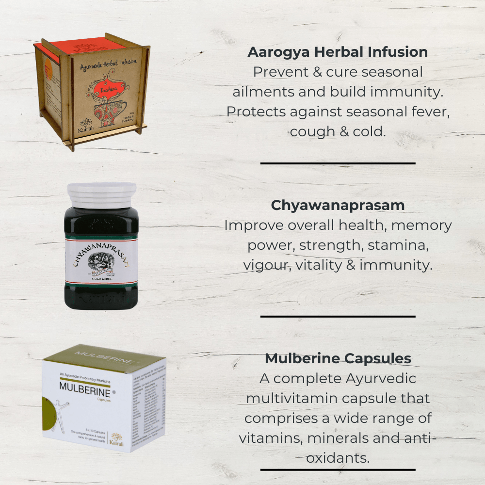 Immunity Booster Kit - Boosts Immunity, Stamina, Strength, Vigour, Vitality & Overall Health - Kairali Ayurvedic Products