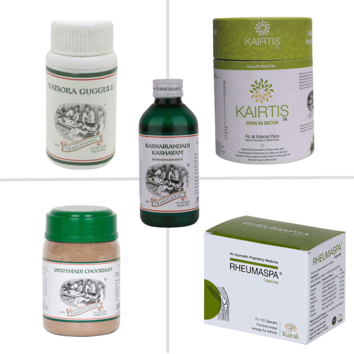 Ayurvedic Arthritis Treatment Kit - Effective Solution for Joint Pain, Inflammation & Stiffness - Kairali Ayurvedic Products