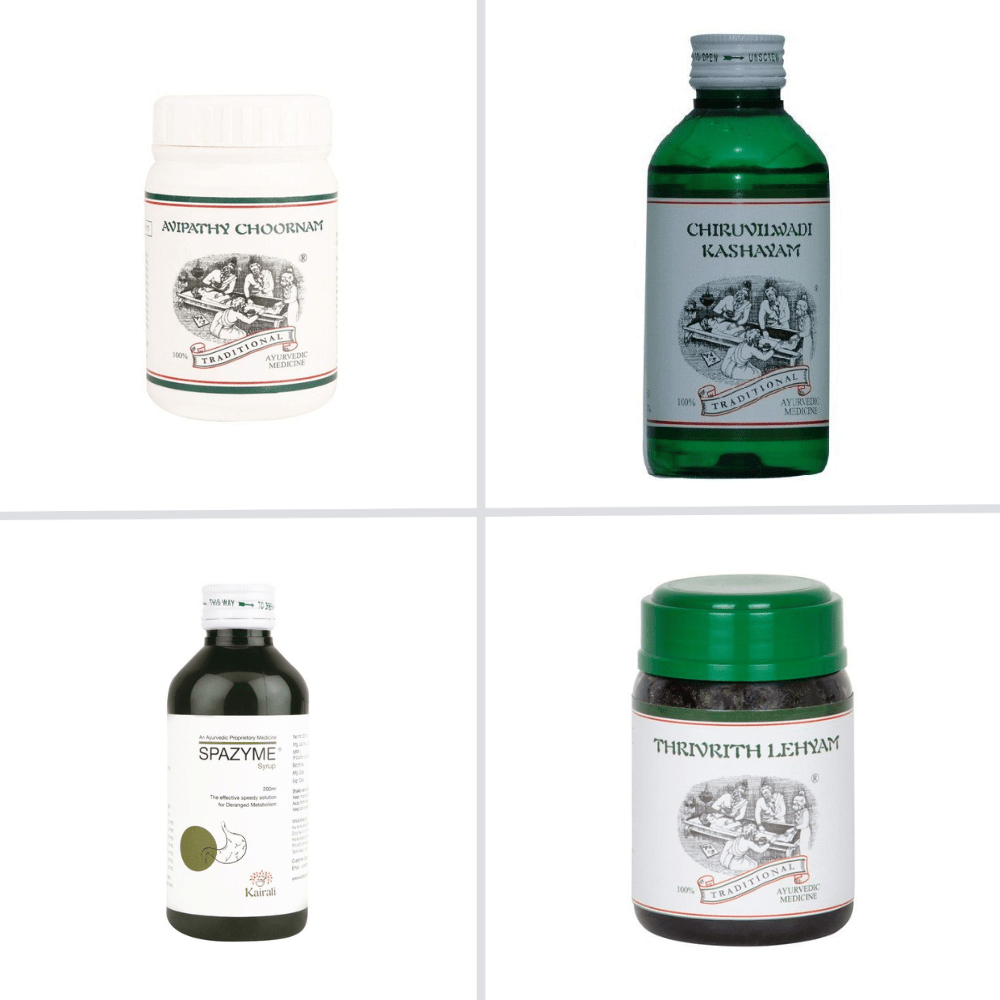 Ayurvedic Constipation Treatment Kit - Natural Relief for Healthy Digestion & Bowel Regularity - Kairali Ayurvedic Products