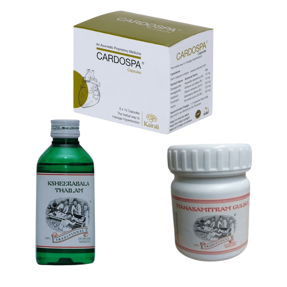 Hypertension & High Blood Pressure Management Kit - Ayurvedic Solution to Controls Blood Pressure - Kairali Ayurvedic Products