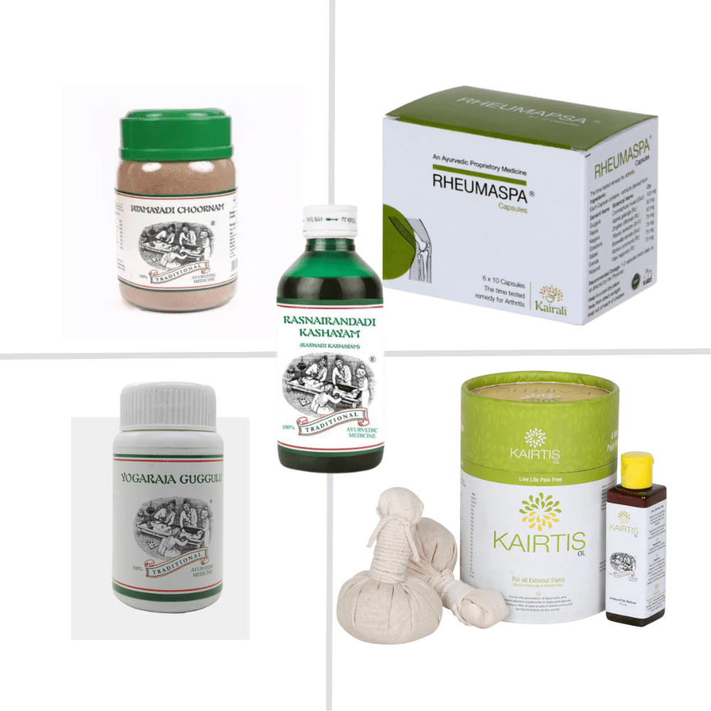 Ayurvedic Joint Pain Treatment Kit - Naturally Relieves for Joint Stiffness & Inflammation - Kairali Ayurvedic Products