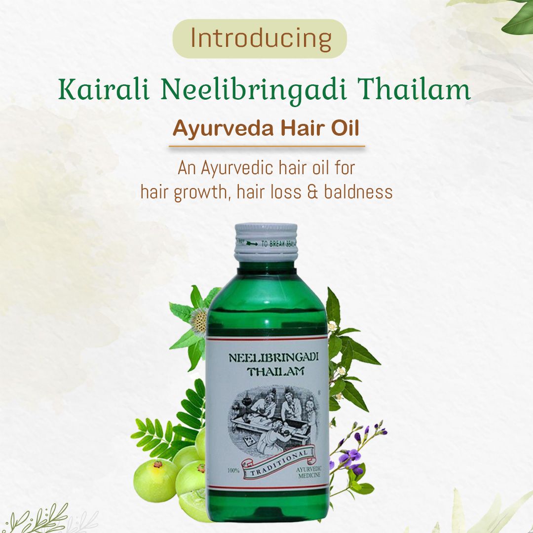 Best Ayurvedic Hair Oil for Hair Growth, Hair Fall Control, Premature Greying, Dry & Damaged Hair - Kairali Ayurvedic Products