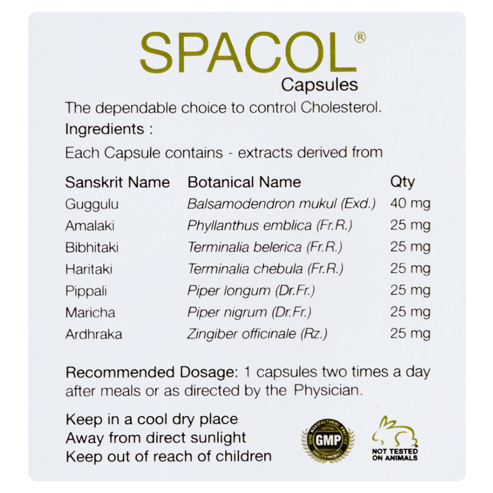 Spacol Capsules — Ayurvedic Herbal Formulation, 60 capsules