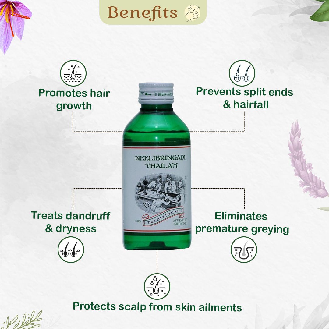 Best Ayurvedic Hair Oil for Hair Growth, Hair Fall Control, Premature Greying, Dry & Damaged Hair - Kairali Ayurvedic Products