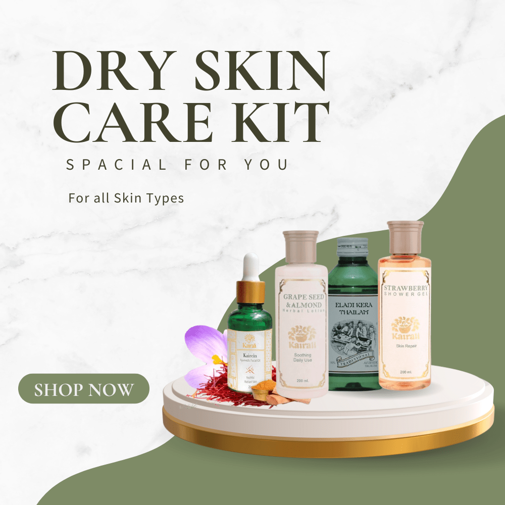 Best Dry Skin Care Kit - Restores Skin's Natural pH, Deep Nourishment & Hydration Naturally - Kairali Ayurvedic Products