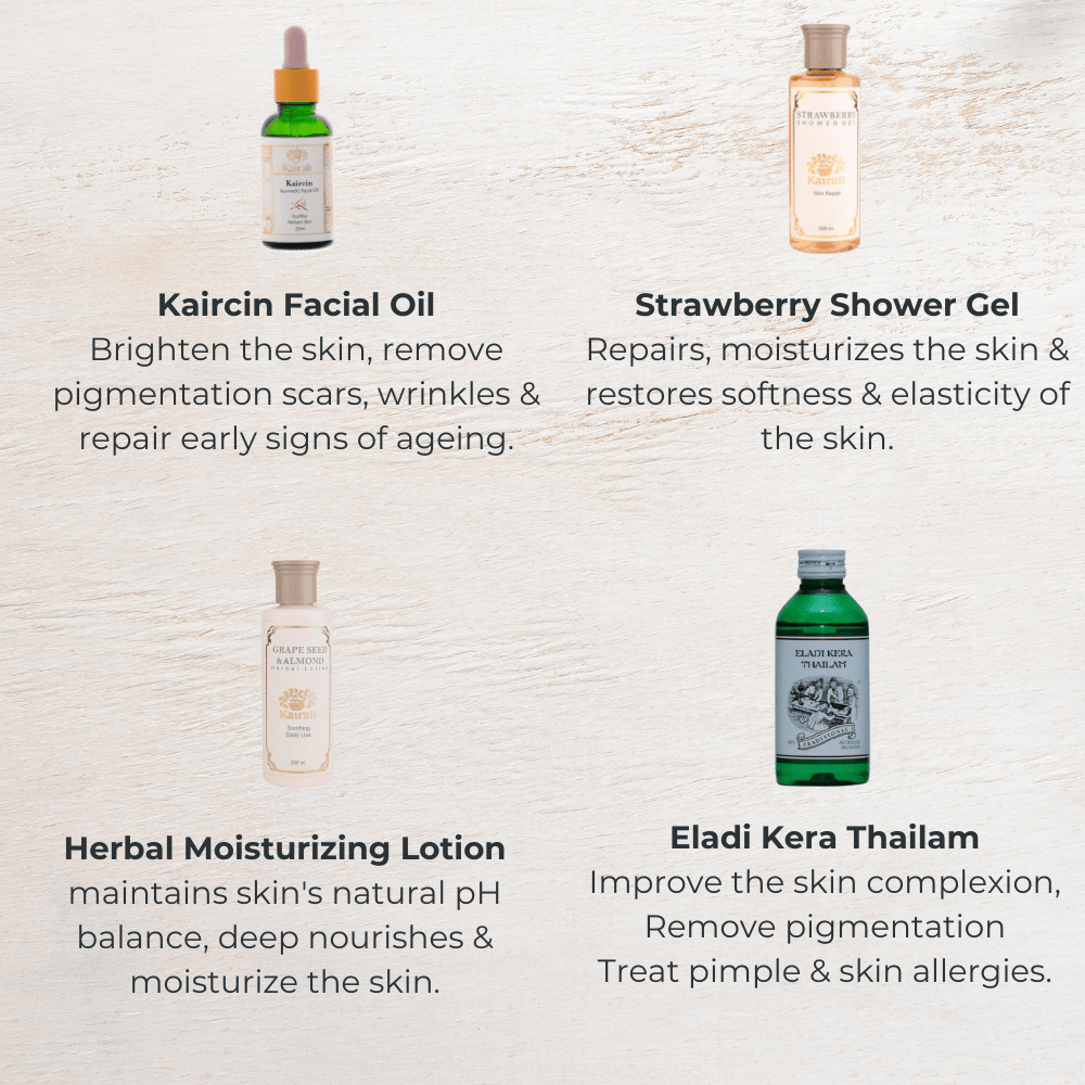 Best Dry Skin Care Kit - Restores Skin's Natural pH, Deep Nourishment & Hydration Naturally - Kairali Ayurvedic Products