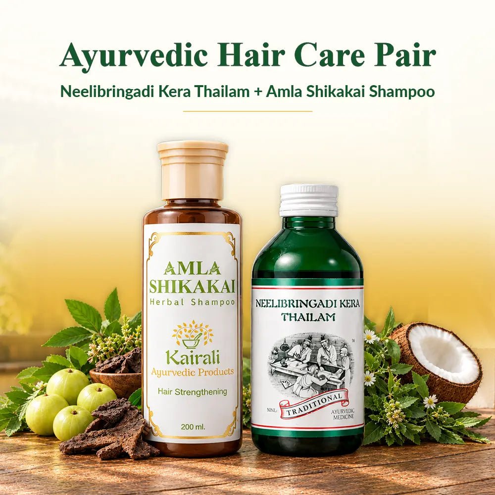 Neelibringadi Oil & Amla Shikakai Hair Care Kit - Kairali Ayurvedic Products Private Limited