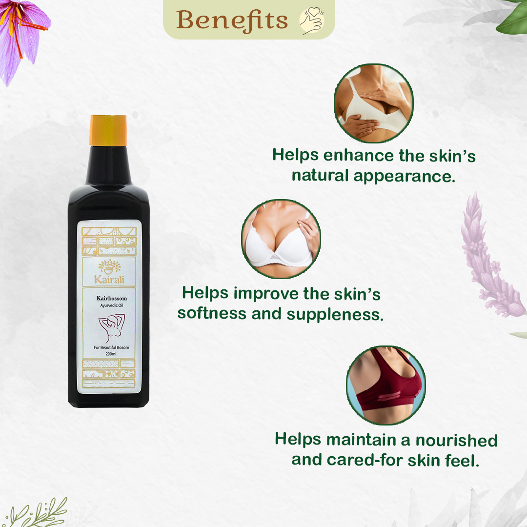 Ayurvedic breast massage oil for smoothing, conditioning & nourishing the breast naturally – Kairbossom