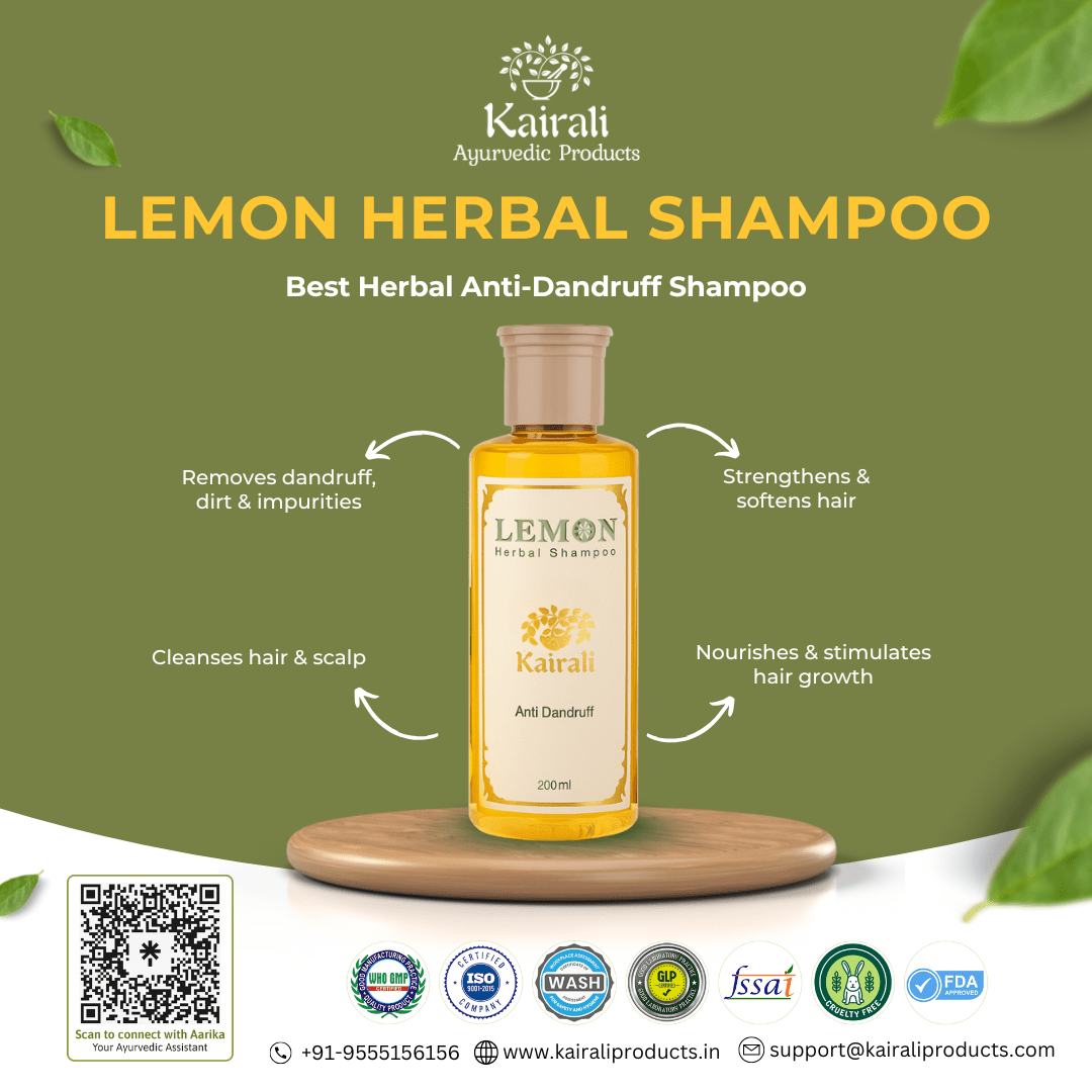 Lemon Shampoo — Ayurvedic Herbal Preparation, 200 ml, view 3