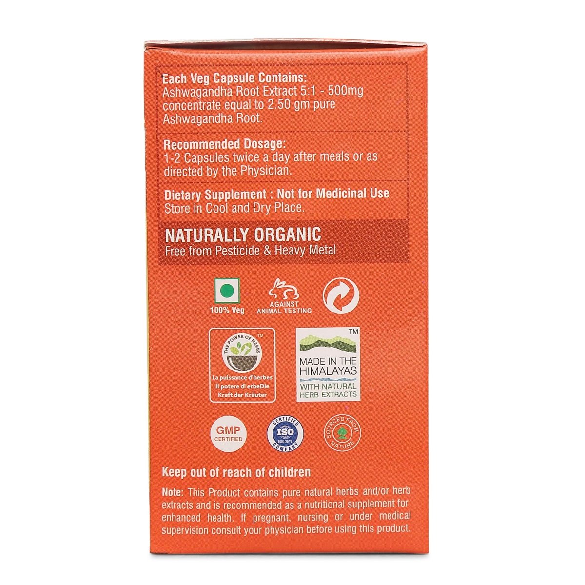 Ashwagandha Capsules 500mg - Herbal Health Supplement for Physical & Mental Strength - Kairali Ayurvedic Products Private Limited