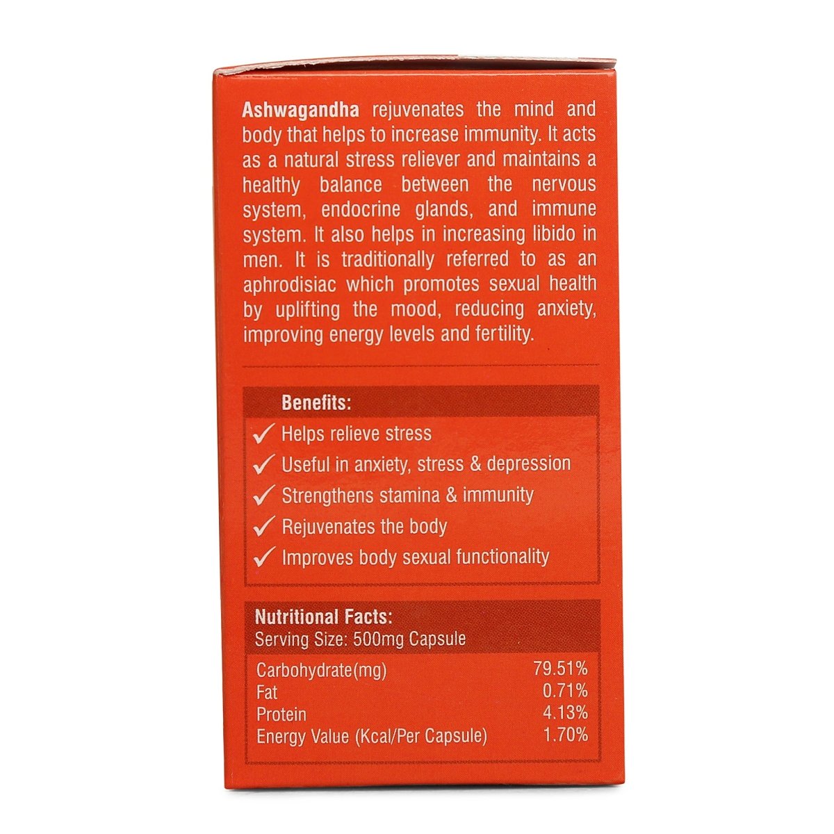 Ashwagandha Capsules 500mg - Herbal Health Supplement for Physical & Mental Strength - Kairali Ayurvedic Products Private Limited