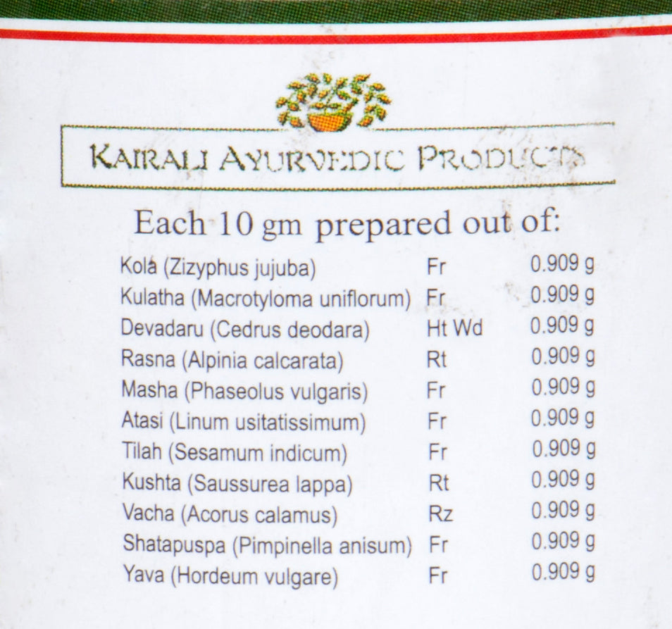 Kolakulathadi Choornam ingredients - Kairali Ayurvedic Products