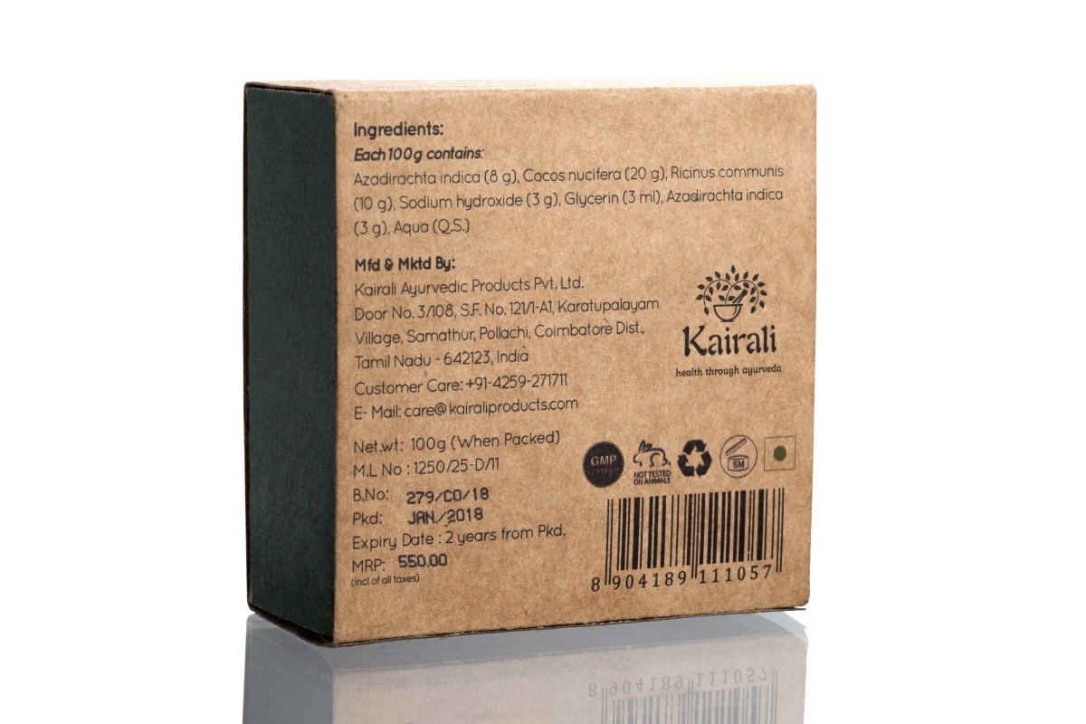 Neem Herbal Soap - Antifungal & Antibacterial Soap for Skin Protection & Skin Problems - Kairali Ayurvedic Products Private Limited